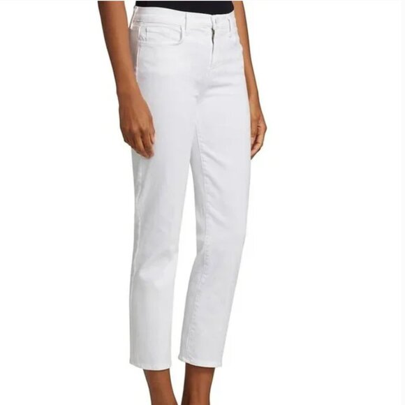 L'AGENCE Denim - L'agence Jeans Women's 32 White Alexia High Rise Straight Leg Stretch
